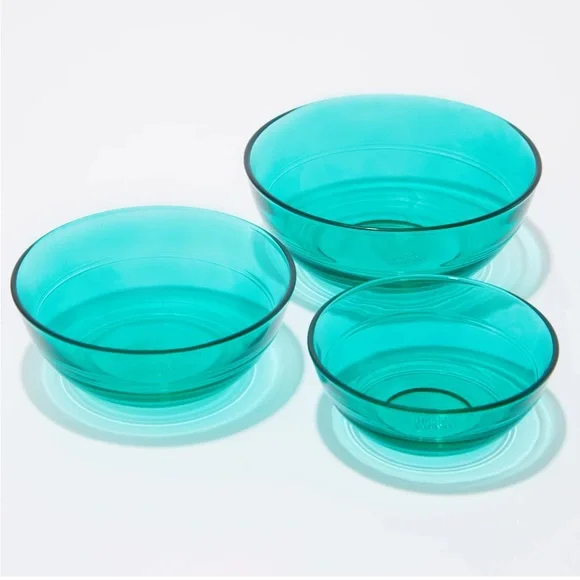 Set of 3 Nesting Bowls- Emerald Green - Picture 3 of 3